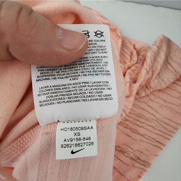 Nike Pro Sweatshirt Womens Size XS Activewear Dri-Fit Mock Neck Coral - Picture 5 of 8